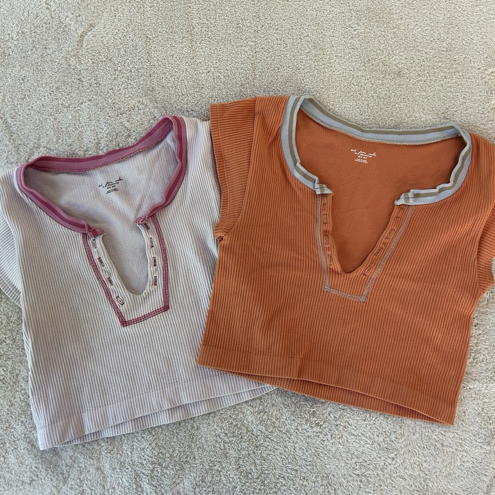 Urban Outfitters Out from Under Go for Gold Seamless Top, XS/S Set of 2